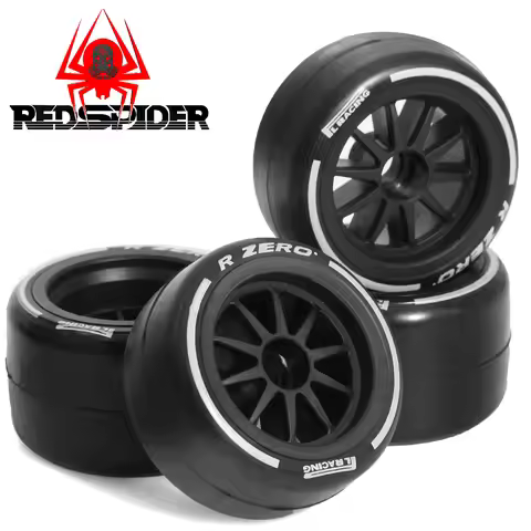 EY RC 4pcs 60mm Racing Tire with 14mm Wheel Hex for 1/10 Tamiya F1 RC Car Upgrade Parts