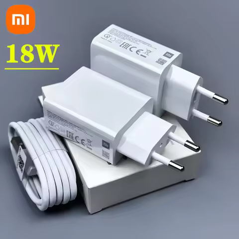 Original 18W Charger Xiaomi EU Fast Charge 3A USB C Cable For xiaomi 6 8 9 Redmi 13R 12 8 9 9T 10 8A