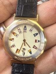 Corum 崑崙錶 Admiral's Cup 海軍上將盃 32mm 18K金鋼 石英錶 $7888