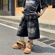 Summer Trendy Cool Niche Denim Shorts Children's Pants 2026 Hanchuan Heavy Craft Denim Shorts Trendy