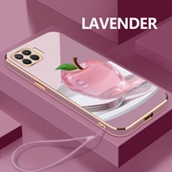 MERAH Case hp For OPPO A93 A94 A95 A96 4G A96 5G A98 Pink Apple Drop Resistant Casing