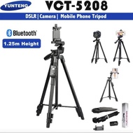 ของแท้ ขาตั้งกล้องมือถือ Yunteng VCT-5208 TRIPOD มีรีโมทบลูทูธ ขาตั้งมือถือYUNTENG พกพาได้ พร้อมที่จ