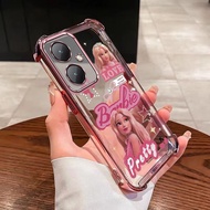 OnePlus 13 13T 12 11 5G Nord CE5 Lite CE2 Lite 5G Cute Rose Red Pretty Barbie Princess Air Cushion A