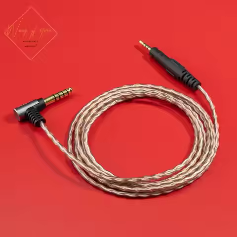 6N Hifi Balanced Audio Cable For Audio Technica ATH M50x M40x M70x M60X Headset 6N OCC 99.9999% 4.4 