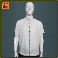 ♂  ◷ Obra ni Juan Cyclist Fit Polo Barong - White (#2698)