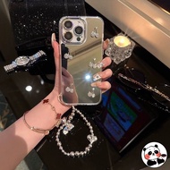 Luxury Mirror Casing With Strap For OPPO Reno 13F 13 Pro A60 A78 A58 A38 A18 A5 A3 Pro A3X A40 A80 F