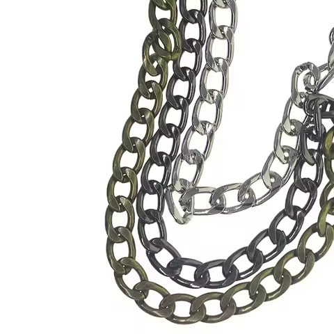 custom length black bronze silver biker 7.5mm 0.3inch 30cm-100cm NK link chain wallet jean biker FOB