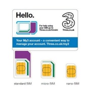 UK Europe US 12GB data 30 days 3UK SIM Card