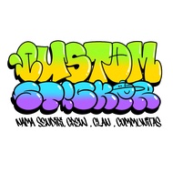 CUSTOM STICKER YOUR OWN NAME GRAFFITI THROWUP CREW CUSTOMER