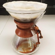 ที่กรองกาแฟ สำหรับเครื่องชงกาแฟสด เหยือกดริปกาแฟ Chemex แพ็ก 2 ชิ้น รุ่นผ้า 2 ชั้นโคนกรวยแหลม