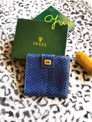 （美品分享）GUCCI 皮夾 限量「蟒蛇皮」古董皮夾中夾 ✖️非賣品✖️