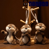 GLENES Otter Plush Keychain, Soft Material Cute Design Otter Backpack Pendant, Kawaii Style Realisti