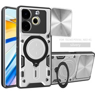Shockproof Magnetic Holder Casing For Tecno Pova 6Pro 5G 6 Pro NEO 2024 phone Cover For Pova6 Pova6P