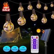Solar G40 Bulb Lights Outdoor String Lights Party Garden Fairy Light Retro Waterproof Light
