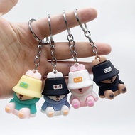 Be Cools หมวกน่ารักหมีตุ๊กตาพวงกุญแจ Sleeping Animal Pendant Key Chain Cute Bucket Hat Bear Doll Key