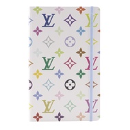 二手LOUIS VUITTONLVxTM Notebook MM Jane by Takashi Murakami，白色紙張，男女通用。