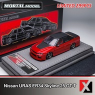 MORTAL x BOOM Coffee 1:64 Nissan URAS ER34 Skyline 25GT-T Carbon Red Special Edition