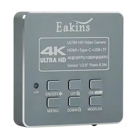 Sony IMX415 4K 1080P UHD HDMI Type C Video Digital Microscope Camera C-Mount Lens LED Light for Scie