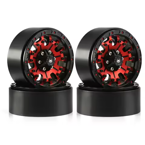 1.9 Beadlock Wheels Aluminium Alloy 4pcs for 1:10 RC Crawler Axial SCX10 SCX10 II TRX4 RC4WD D90 1.9