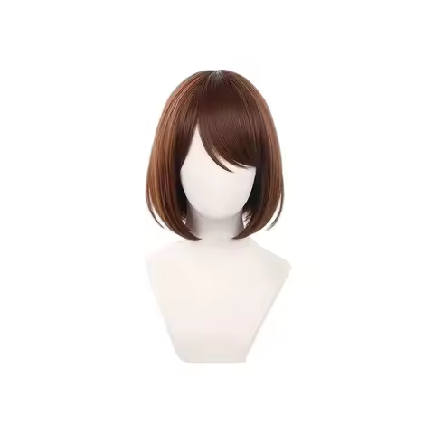 Ieiri Shoko Synthetic Hair Short Straight Brown Role Play Anime Jujutsu Kaisen Cosplay Wig Props