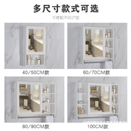‍🚢Space Aluminum Alloy Shower Room Mirror Cabinet Towel Bar Wall-Mounted Bathroom Mirror Box Face Cabinet Bathroom with