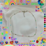 Shytter TRANSPARANT SIMPLE COLOR BEADS NECKLACE, Korean hyunjin bead NECKLACE, Hwang Hyun-Jin kpop