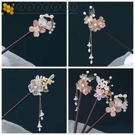 CORDELL Hanfu Hairpin, Flower Chinese Style Wooden Hair Stick, Antique Hair Chopstick Hanfu Headwear Tassel Hanfu Accessories