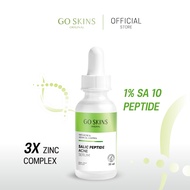 GO SKINS SALIC PEPTIDE ACNE SERUM 30 ML เซรั่ม สำหรับผู้มีปัญหาสิว รอยสิว คุมมัน ผิวแพ้ง่าย
