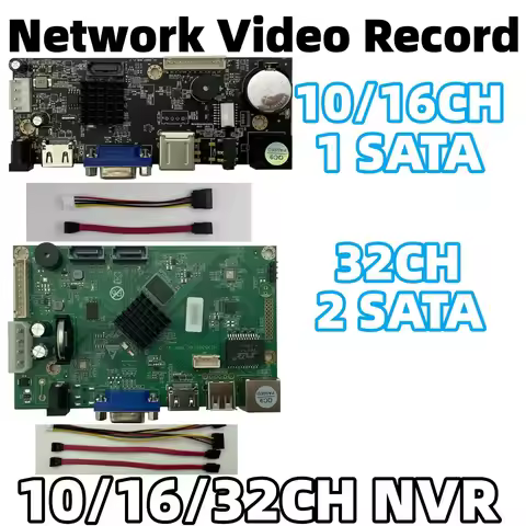 10/16/32CH 4K H.264 H.265 IVR Network Digital Video Recorder NVR ONVIF P2P Support 1 SATA MAX 16T Mo