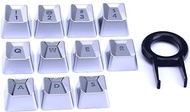 HUYUN Performance Gaming keycaps Replacement for Romer-G Switch Logitech G310 G413 G613 G810 K840 G910 Mechanical Keyboard (Sliver 11 Keys)