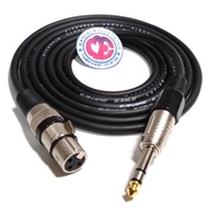 kabel mic xlr 3 pin female canon to jack akai stereo trs 6.5mm 2 meter