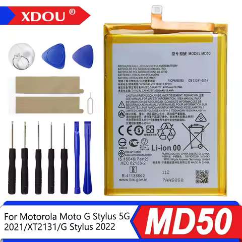 Brand-New MD50 5000mAh Battery For Motorola MOTO G Stylus 5G 2021/XT2131/G Stylus 2022 Phone Batteri