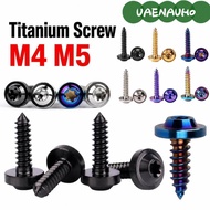 UAENAUH0 Self Tapping Screw, Titanium GR5 Torx Umbrella Screw, Torx Drive M4 M5 Titanium Fastener