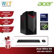 Acer Nitro 5 N50-660-265W11 (Intel Ultra 7 265F/16GB-32GB RAM/512GB SSD/RTX5060 8GB/W11/3 years Onsi