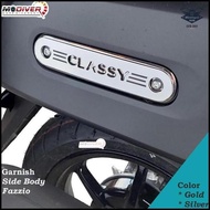 Yamaha Fazzio Side Body Garnish Classy Side Emblem Modiver Restock