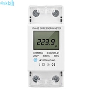 IOLINIXT Electric Meter, DIN Rail Mount 2 Wire 2P KWh Meter, Precise Single Phase LCD Screen Digital