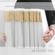 LullaHome A4 Transparent Clear Pocket File Document File Music Seet File Music Script File Certifica