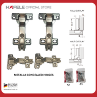 Hafele Metalla 50A Concealed Hinges, , Non-Soft Close (2pcs Per Pack with Mounting Plates)