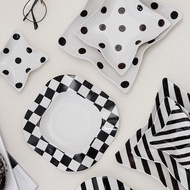 Polka Dot Korean Style ins Style Plate Dinner Plate High-End Dessert Plate Household Dessert Plate C