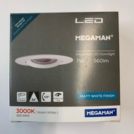 Megaman 曼佳美 Milenalite 7w 3000k 36D 220-240v LED Downlight 暗藏 筒燈