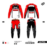 GEARSET TYPE ALPHA ARSENIC SERIES ENDURO ADVENTURE JERSEY SET MOTOCROSS JERSEY SET