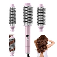 Thermal Brush, 3 in 1 LCD Display Heated Round Brush, Up to 375°F Upgrade Curling Brush Thermal Roun