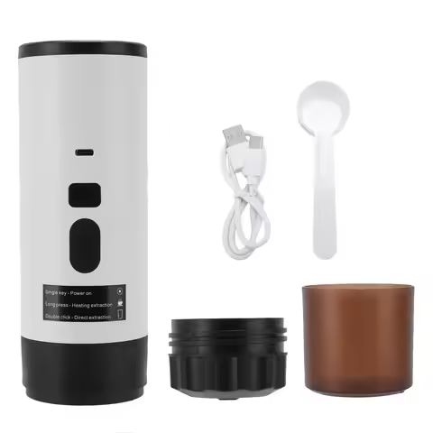 Portable Capsule Coffee Maker 72W Automatic Cordless Heating Small Electric Fast Heating Coffee Mach