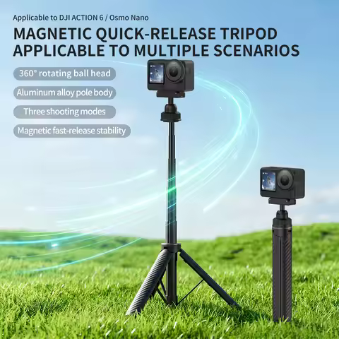 Magnetic Quick Release Tripod For DJI Osmo Action 6 Portable & Extendable for DJI Osmo Action 6 Came