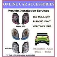 (1 Year Warranty) Perodua Axia 2014 - 2022 Dragon Scale Albino LED Tail Lamp With Signal Running Lig