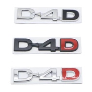 premium-3d Metal Chrome Logo D4D Emblem Letters Badge Car Sticker for Toyota Camry Highlander Yaris 
