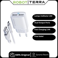 IPHONE ROBOT Fast Charger Head Adapter Universal 1.2Aiphone & Android with Original RT-K9S LED Light