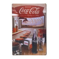 ป้ายสังกะสีวินเทจ Drink Coca Cola Enjoy That Refreshing New Feeling