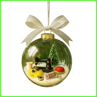 Snow Globe Christmas Tree Ornament Collectible Miniature Keepsake with Cord Winter Snow Globe Christ