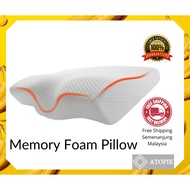 Butterfly Pillow Neck Pillow Memory Foam Pillow Blue White Grey